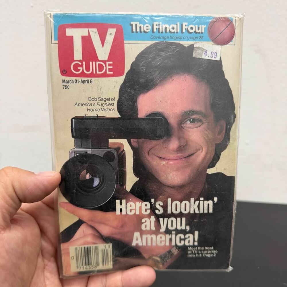 Vintage TV Guide March 31-April 6 Bob Saget Cover